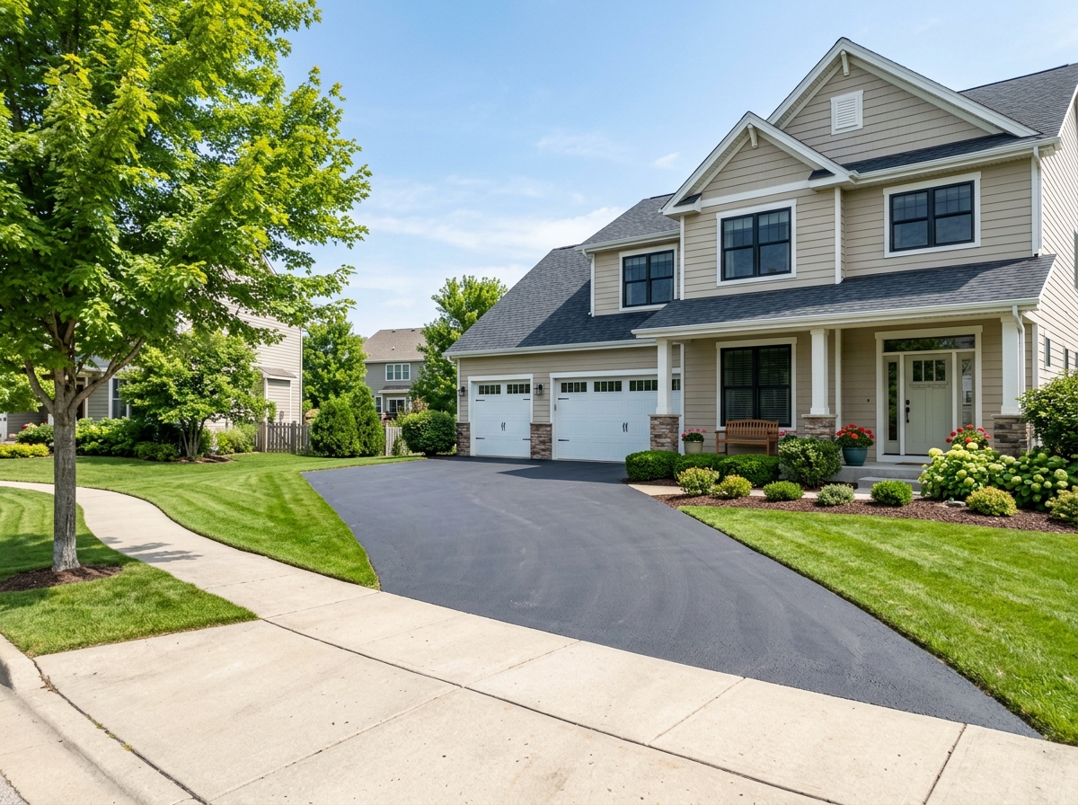 Clean driveway after dumpster removal